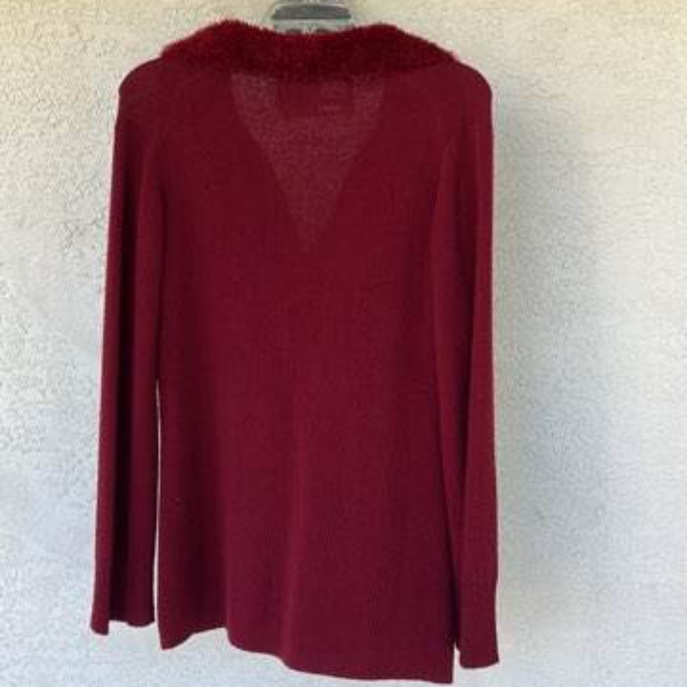 Max Studio Scarf Button-Down Sweater Cardigan - Picture 4 of 7